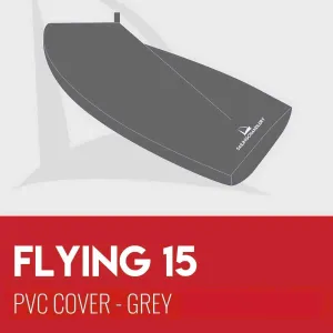 Flying 15 Boat Cover - Boom Up - PVC Grey