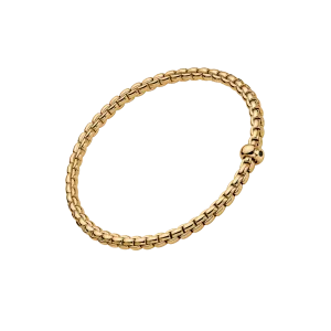 Fope Eka 18k Yellow Gold Flex'It Black Diamond Bracelet - Large
