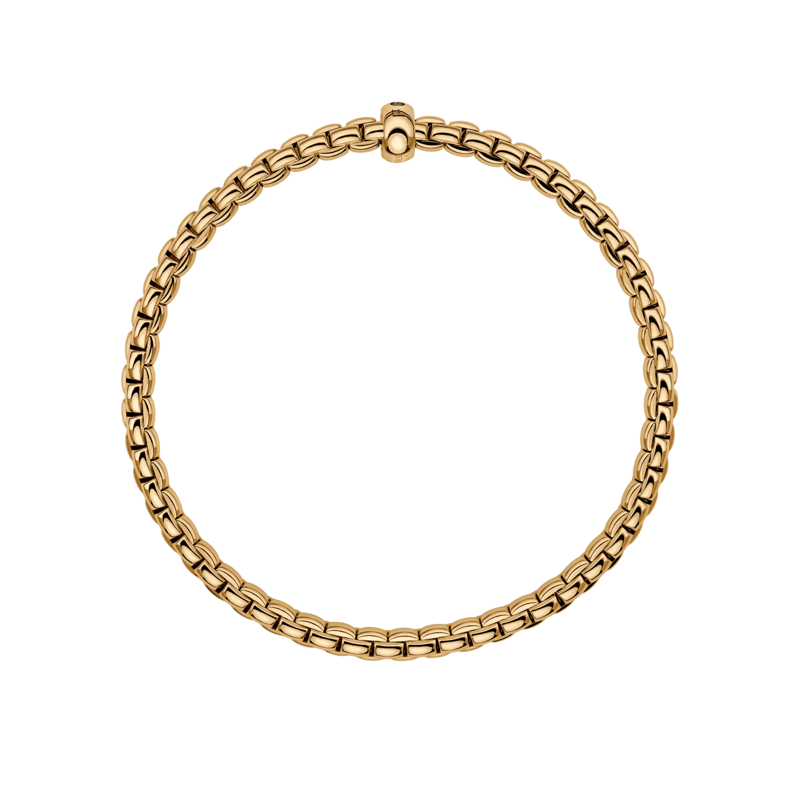 Fope Eka 18k Yellow Gold Flex'It Black Diamond Bracelet - Large