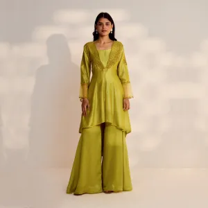 Fresh Lime Fusion Palazzo Set