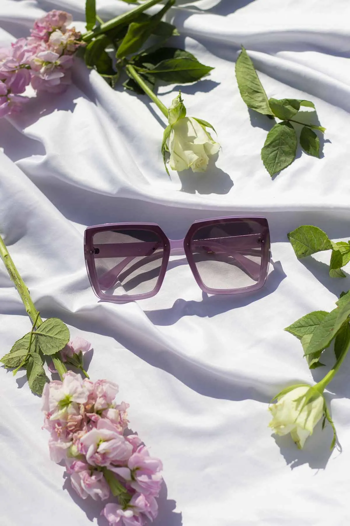Front Lens Chunky Square Angled Sunglasses