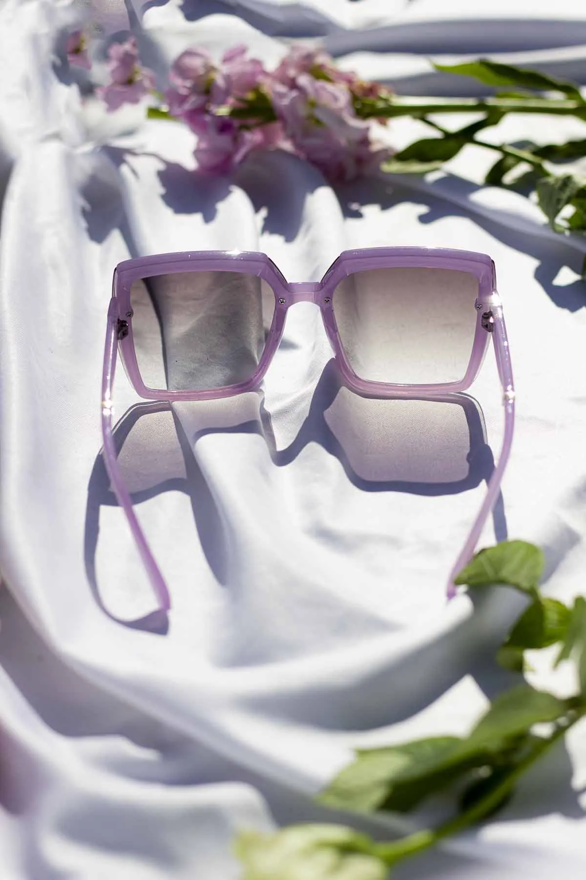 Front Lens Chunky Square Angled Sunglasses