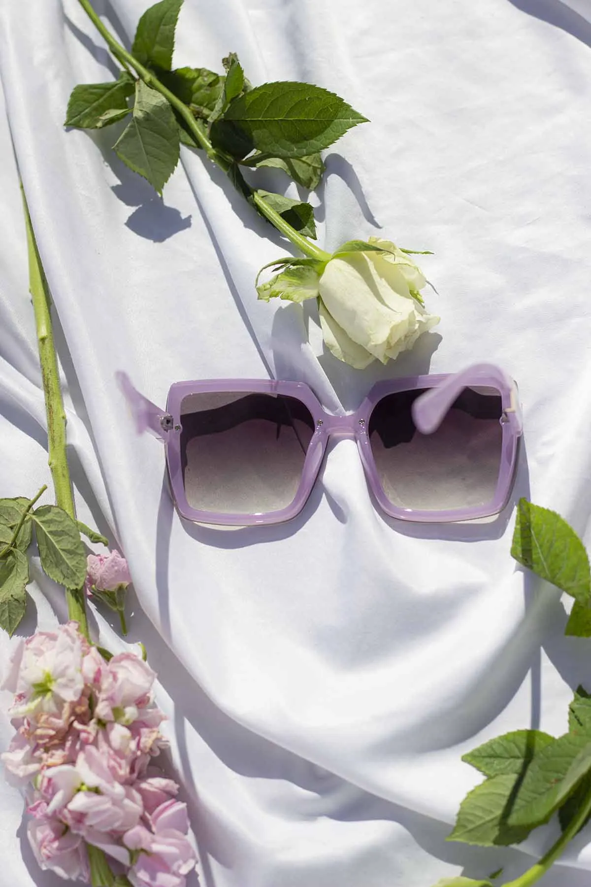 Front Lens Chunky Square Angled Sunglasses