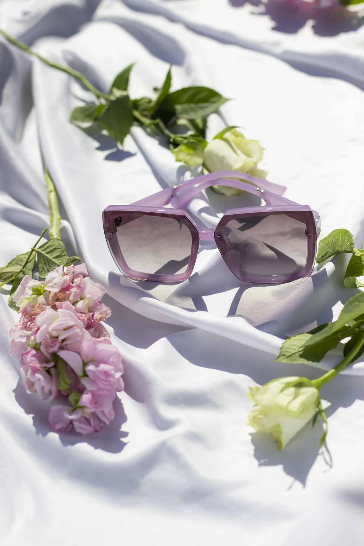 Front Lens Chunky Square Angled Sunglasses