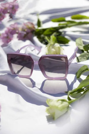 Front Lens Chunky Square Angled Sunglasses