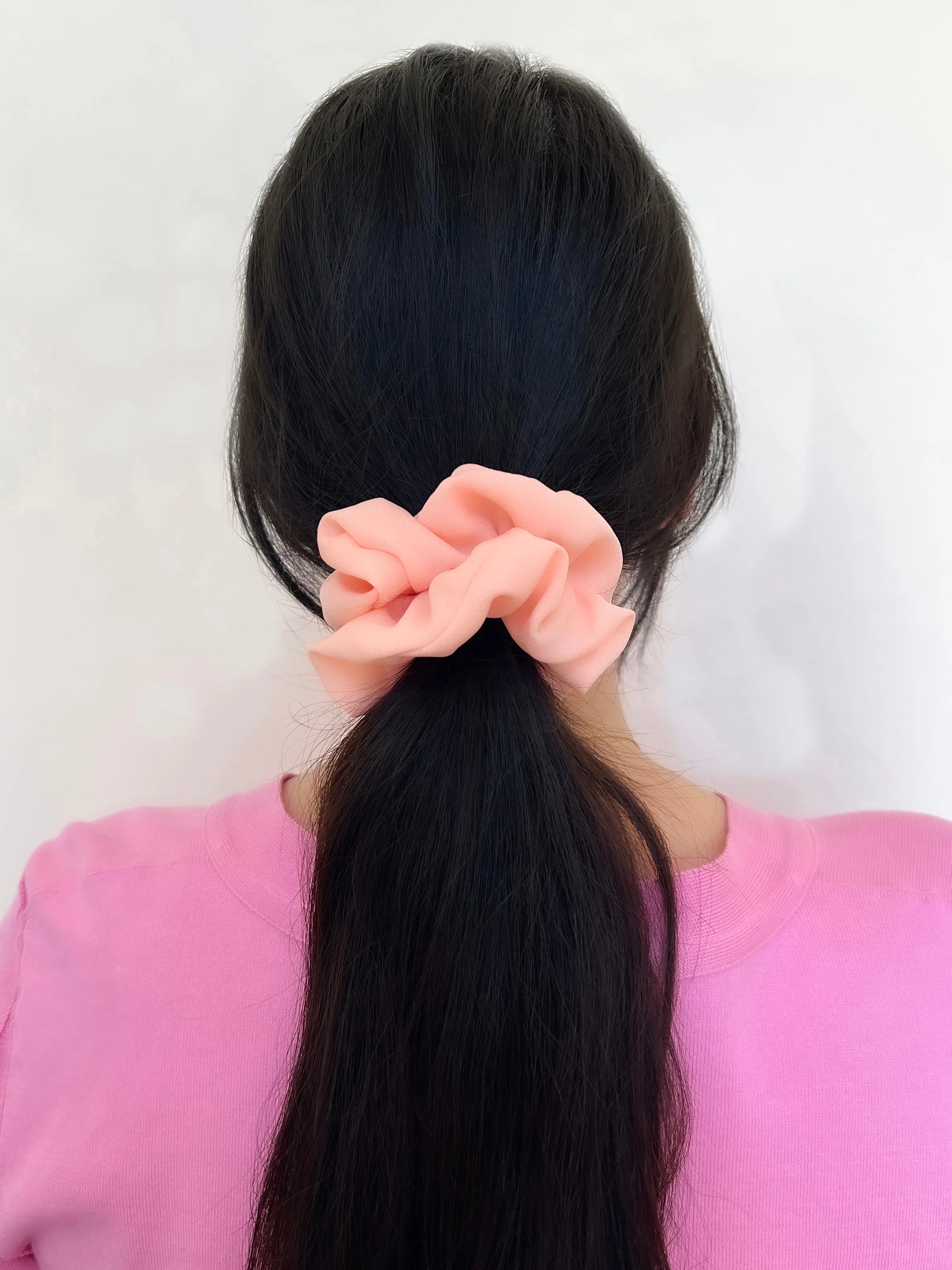 Georgette Orange Scrunchie