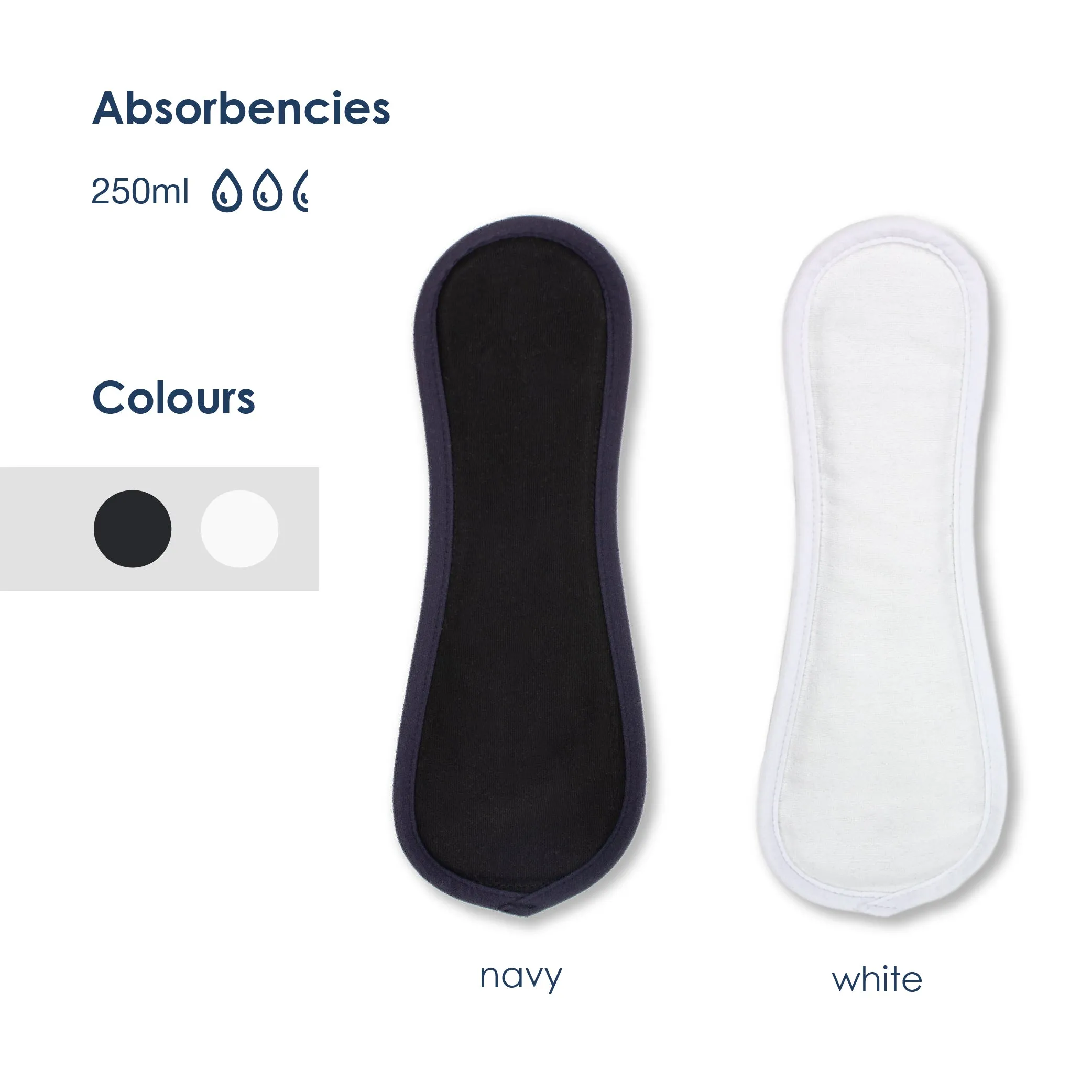 Girl's Light Absorbency Waterproof Incontinence Pad, Insertable
