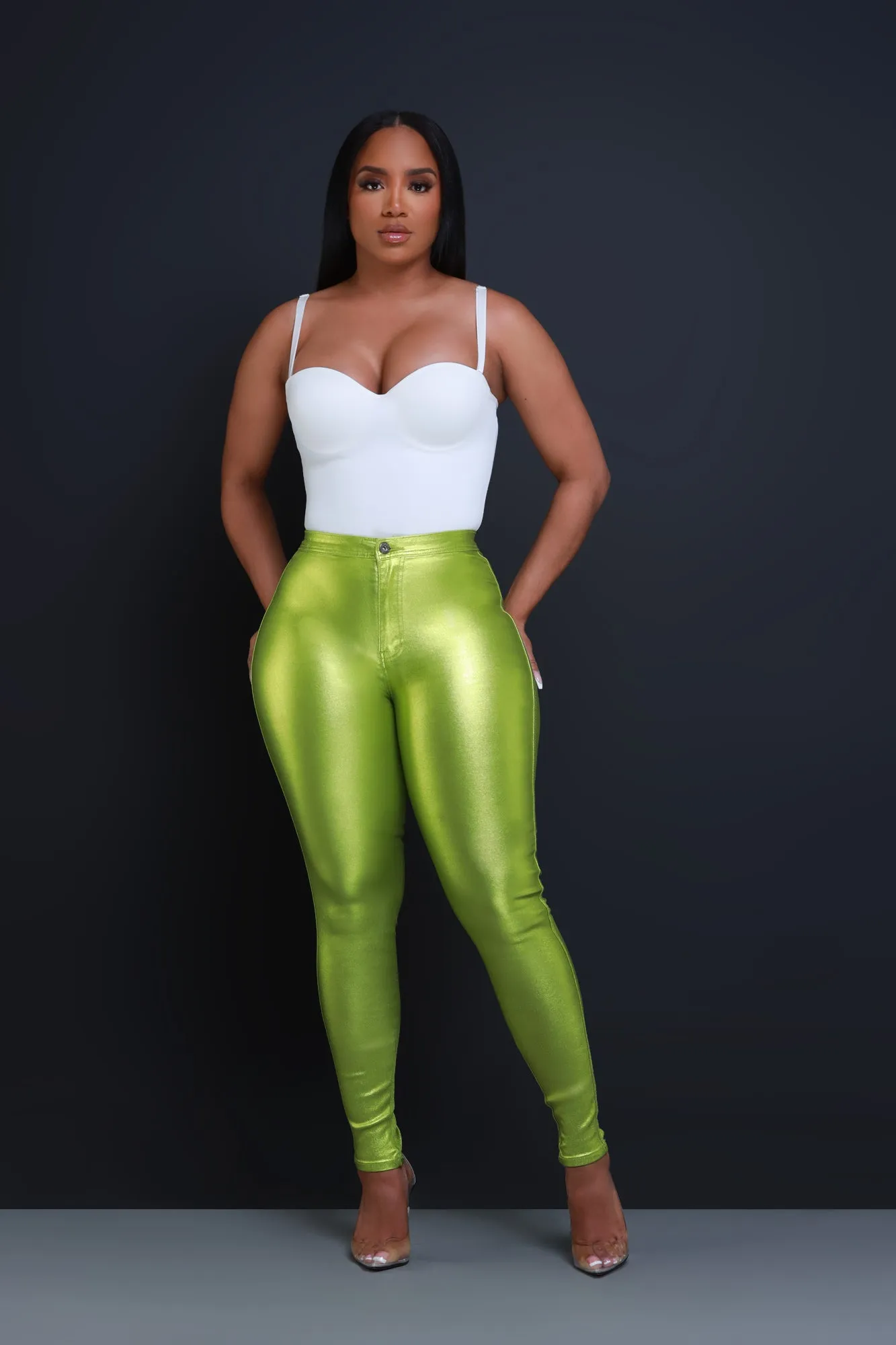 GP4109P-Metallic Stretchy Pants (4PCS)