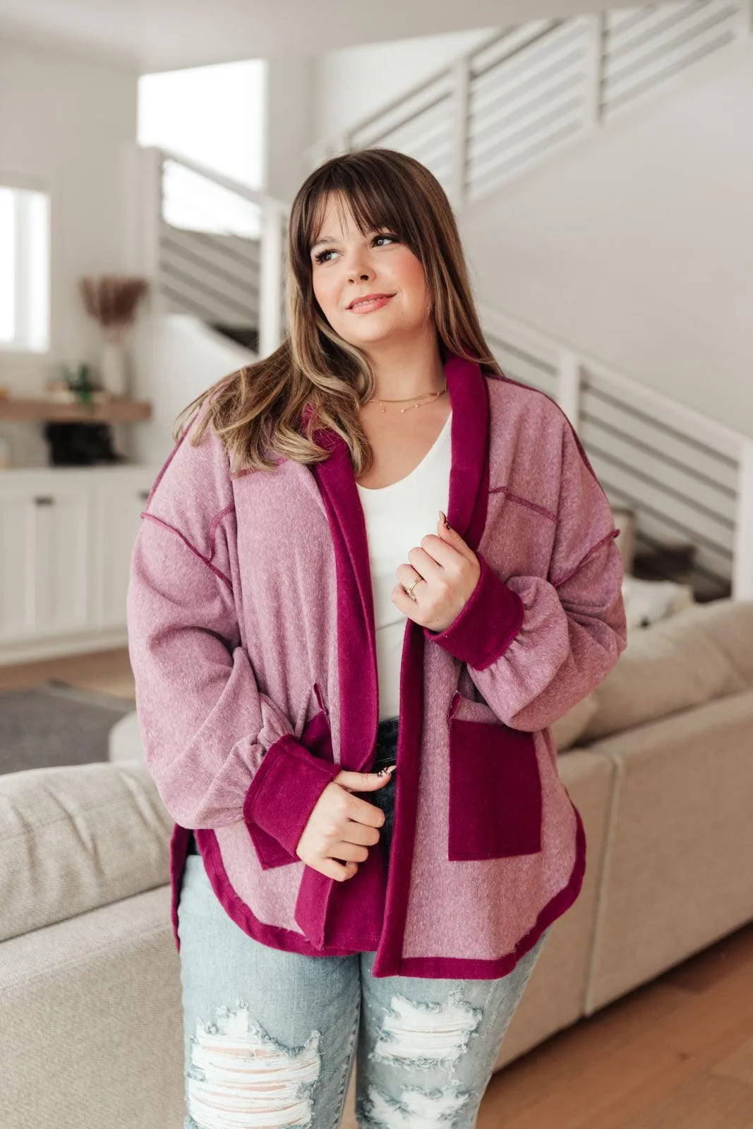 Hazel Blues® | Two Hearts Jacket In Plum