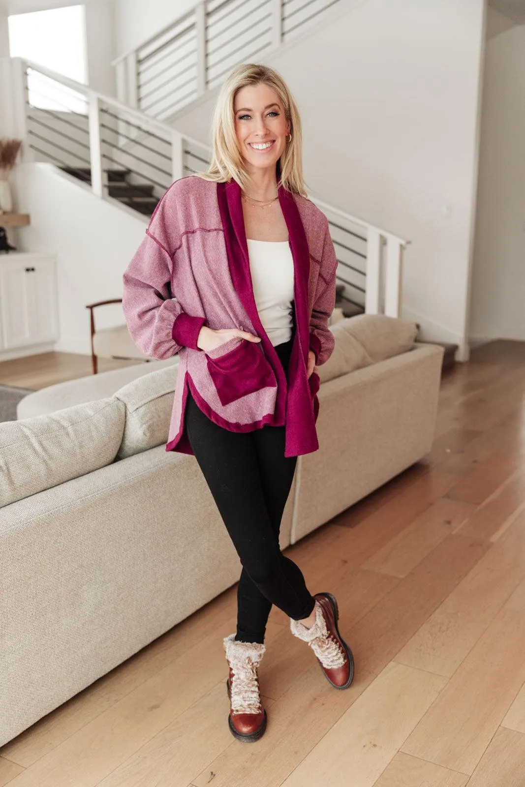Hazel Blues® | Two Hearts Jacket In Plum