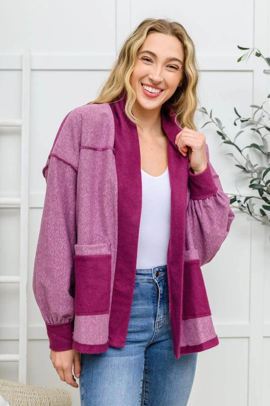 Hazel Blues® | Two Hearts Jacket In Plum