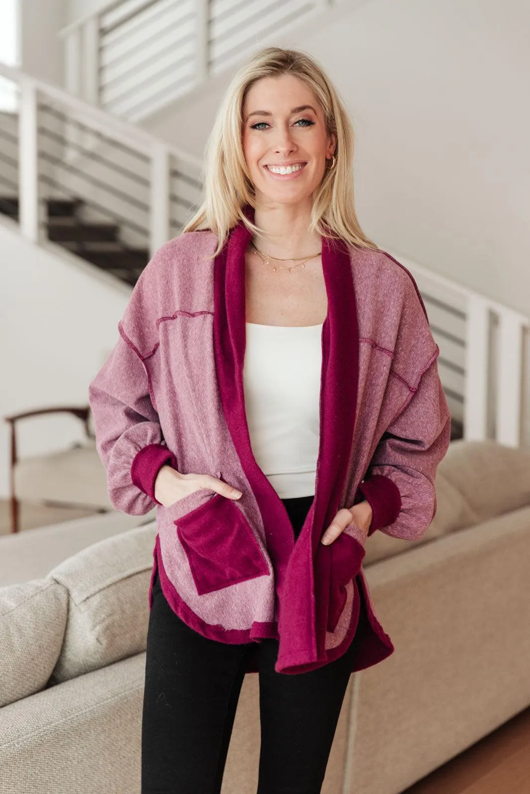 Hazel Blues® | Two Hearts Jacket In Plum