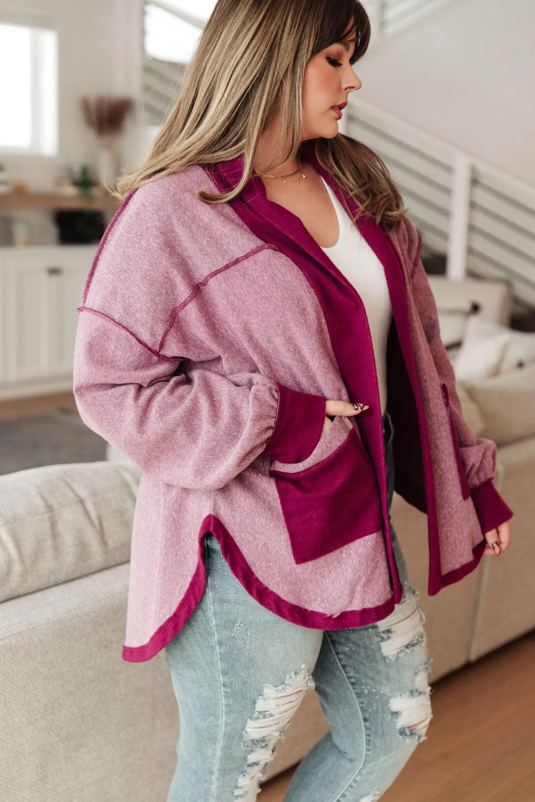 Hazel Blues® | Two Hearts Jacket In Plum