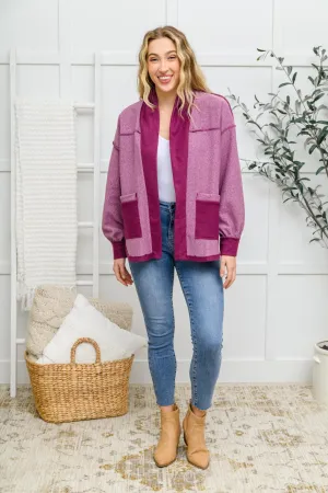 Hazel Blues® | Two Hearts Jacket In Plum