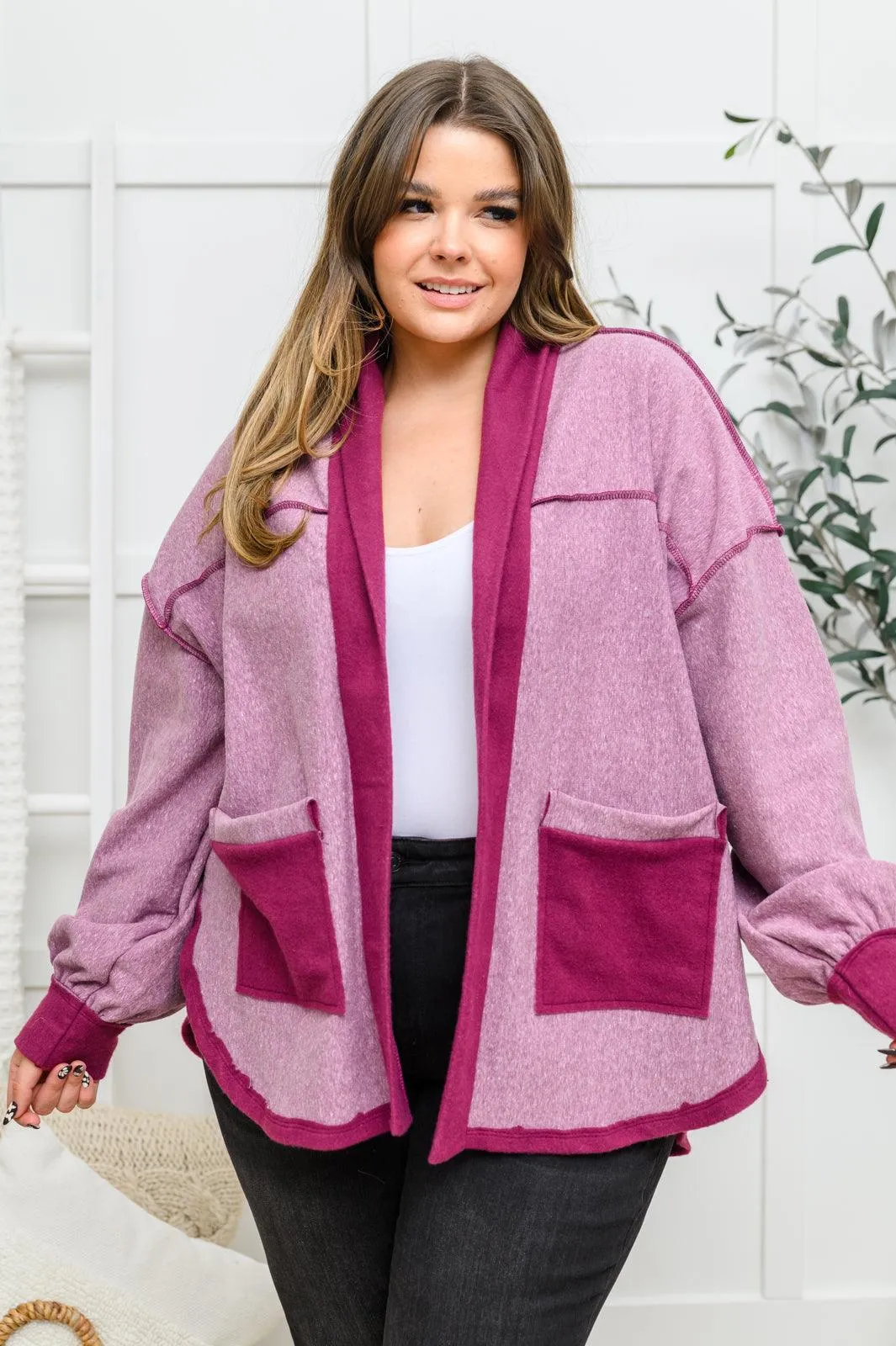 Hazel Blues® | Two Hearts Jacket In Plum