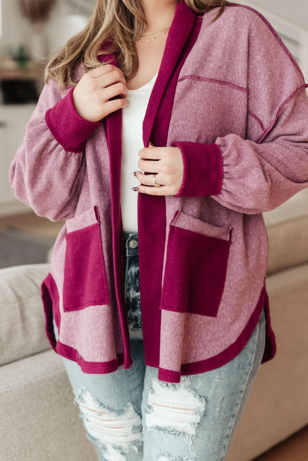 Hazel Blues® | Two Hearts Jacket In Plum