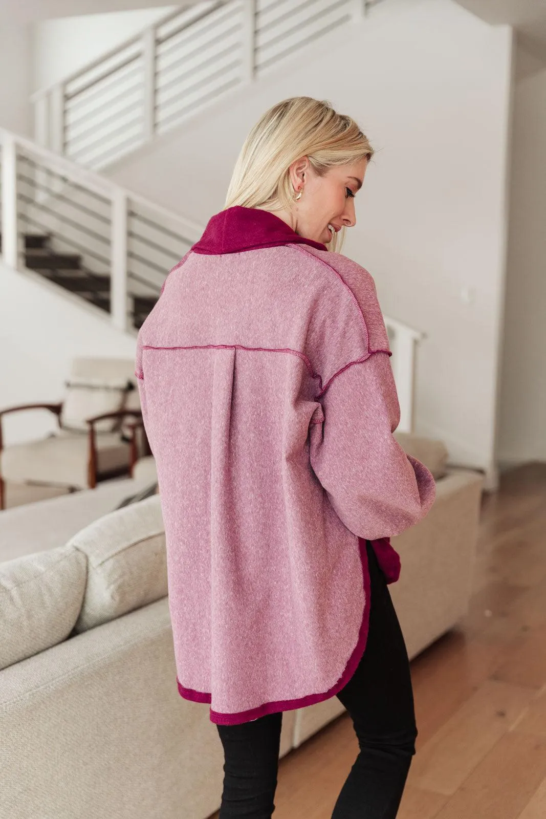 Hazel Blues® | Two Hearts Jacket In Plum