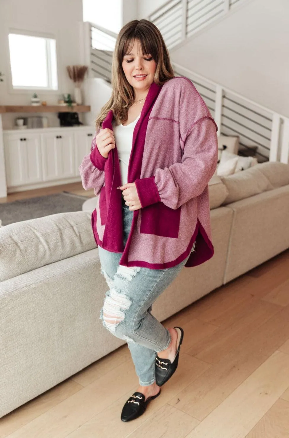Hazel Blues® | Two Hearts Jacket In Plum