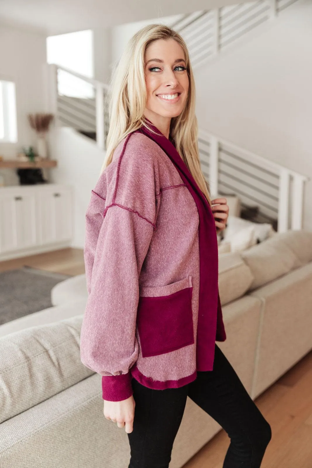 Hazel Blues® | Two Hearts Jacket In Plum