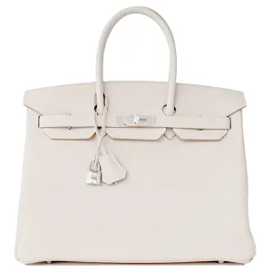 Hermes Craie Birkin 35cm Togo Palladium Hardware
