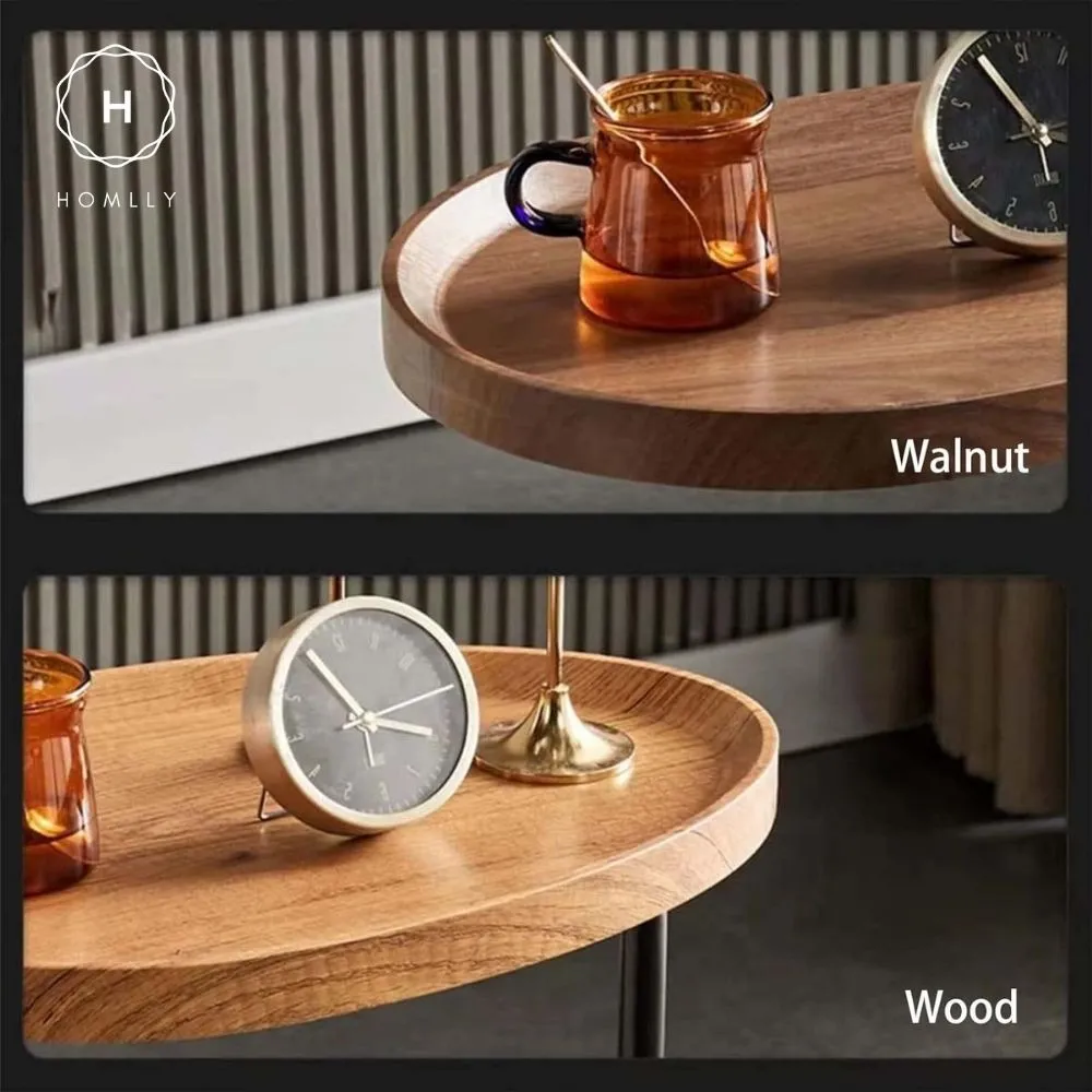 Homlly C-Shaped Minimalist Table Side Sofa Table