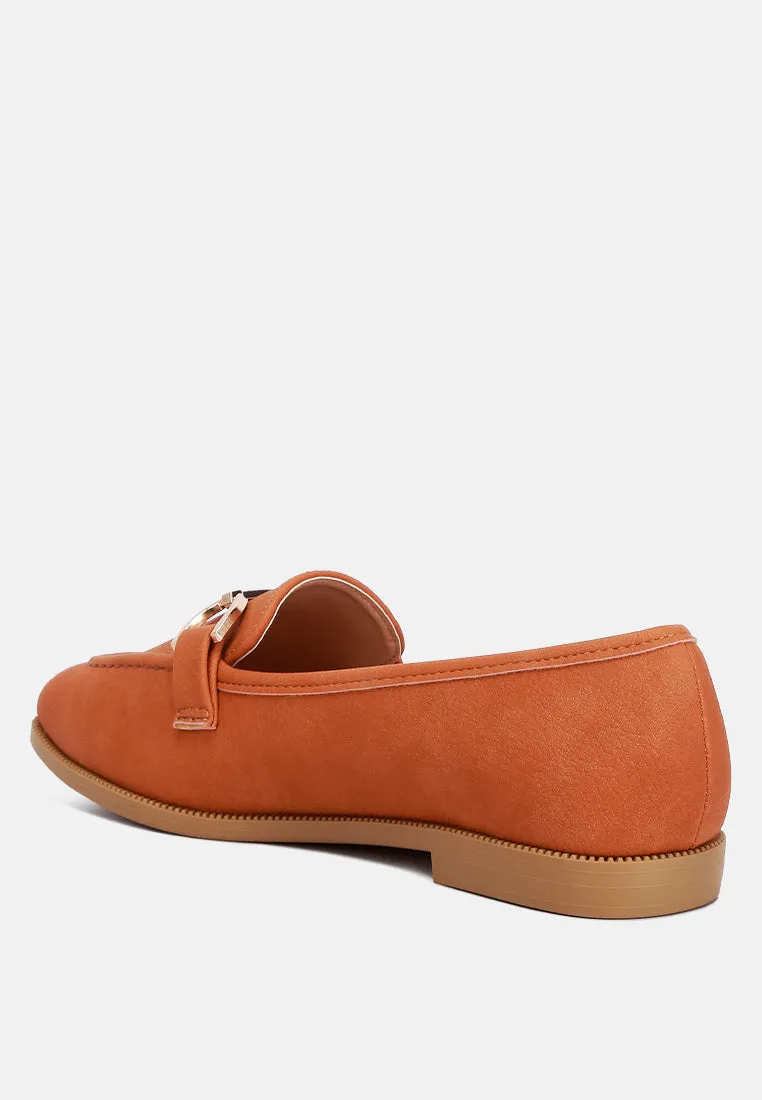 Horsebit Detail Flat Loafers By Ruw