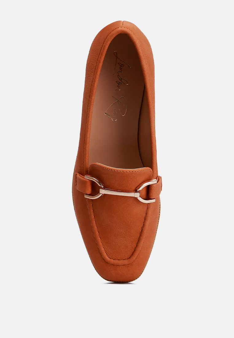 Horsebit Detail Flat Loafers By Ruw