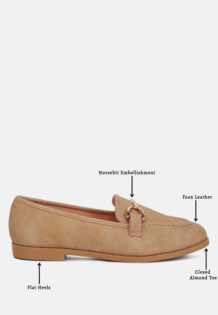 Horsebit Detail Flat Loafers By Ruw