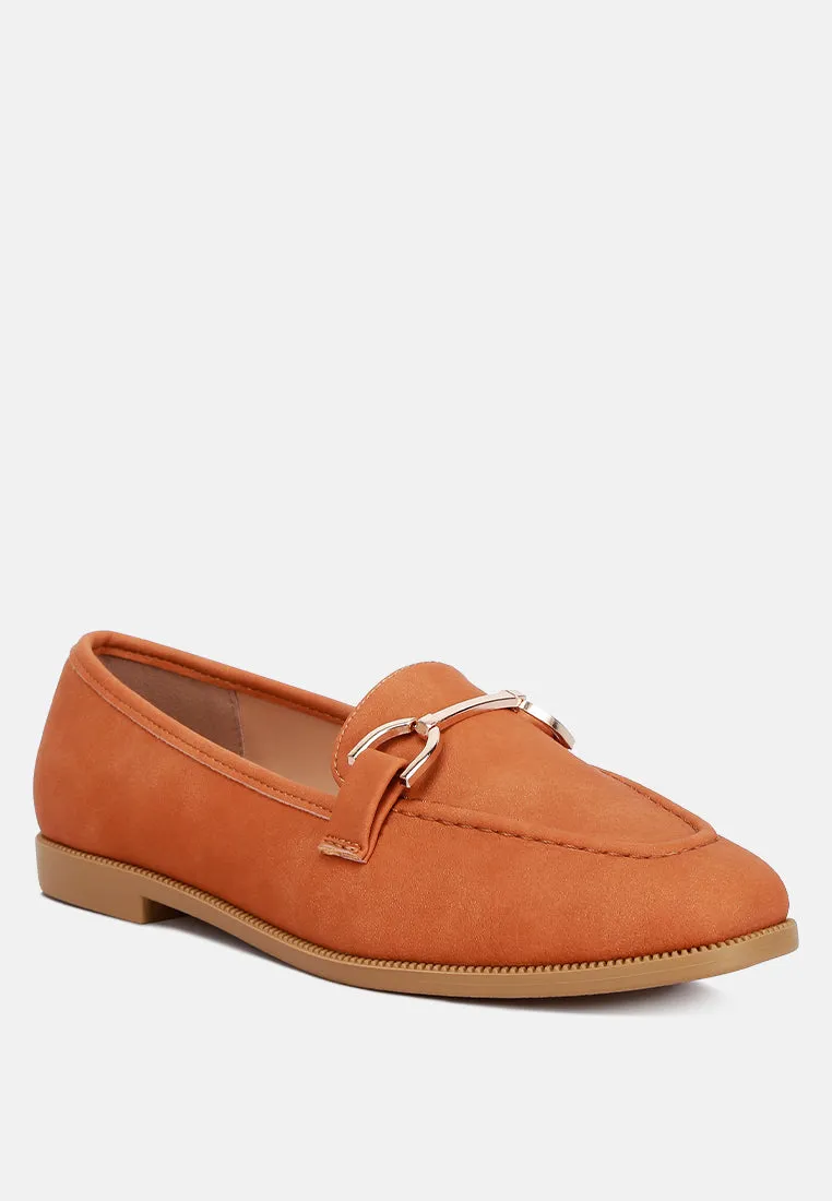 Horsebit Detail Flat Loafers By Ruw