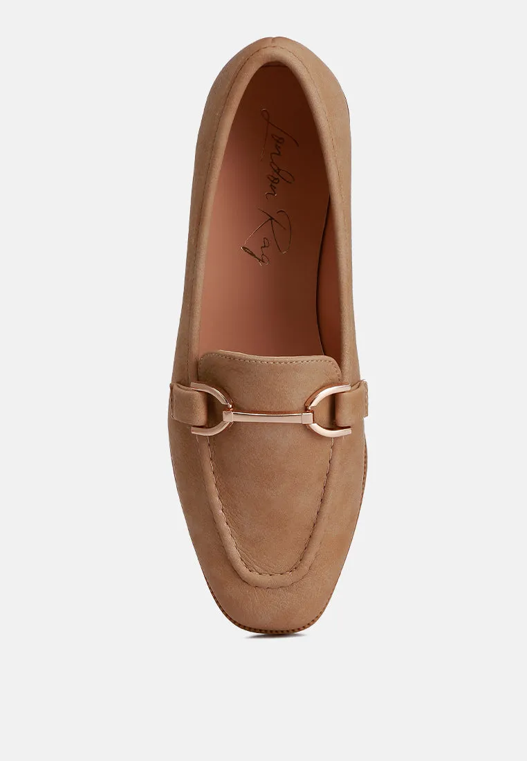 Horsebit Detail Flat Loafers By Ruw