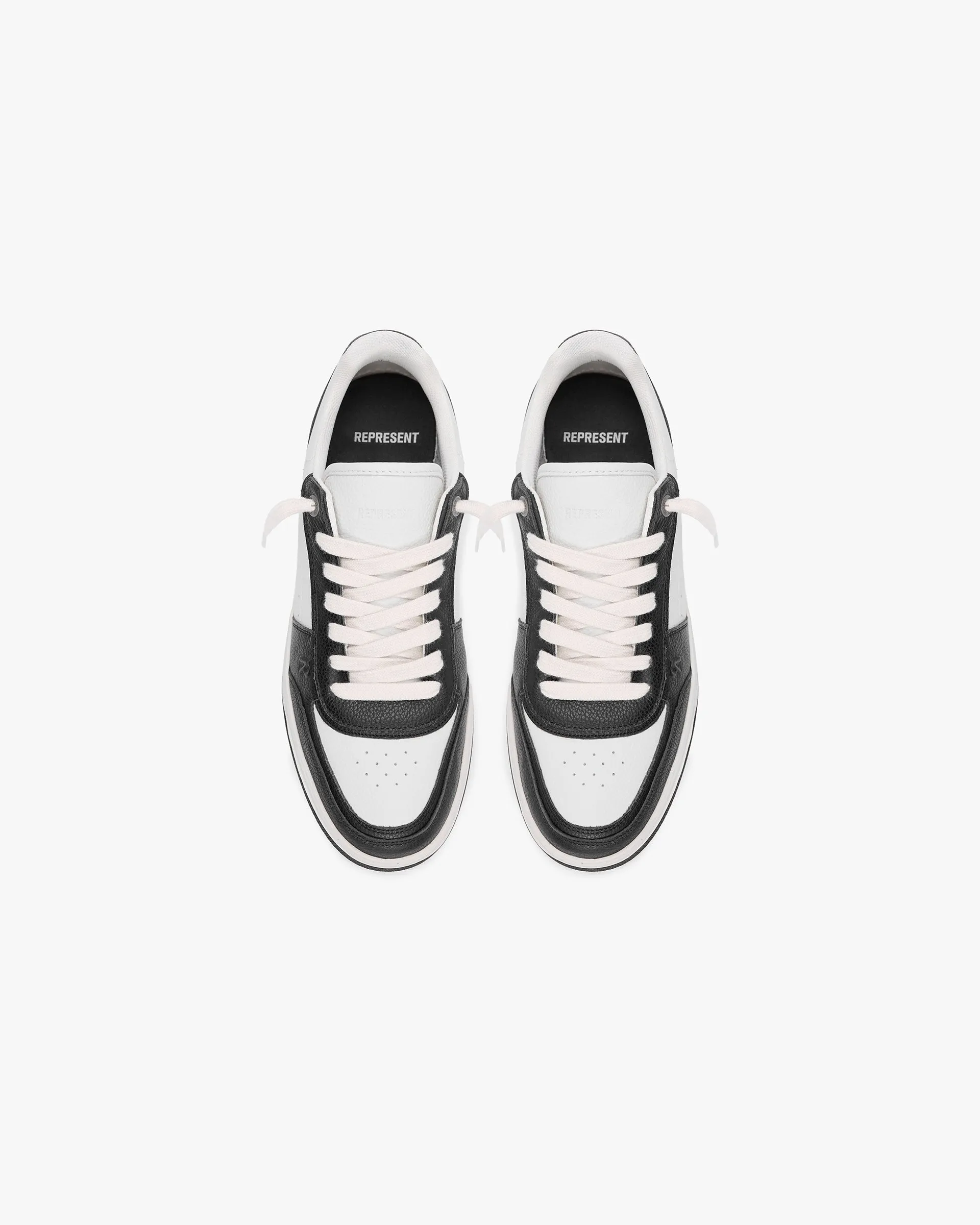 Initial Sneaker - Leather - Black Vintage White