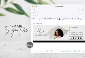 Jennifer Email Signature Template Editable Canva Template