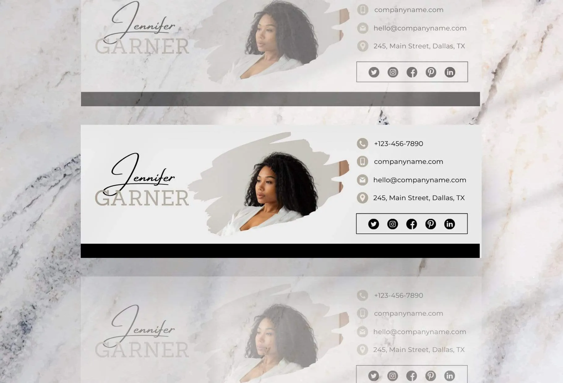 Jennifer Email Signature Template Editable Canva Template