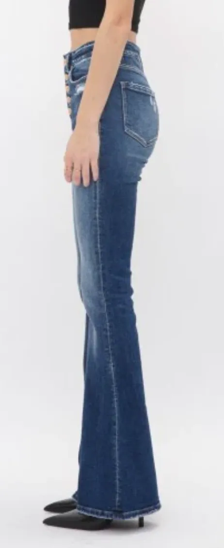 Just Being Sweet Dark Flare Jeans