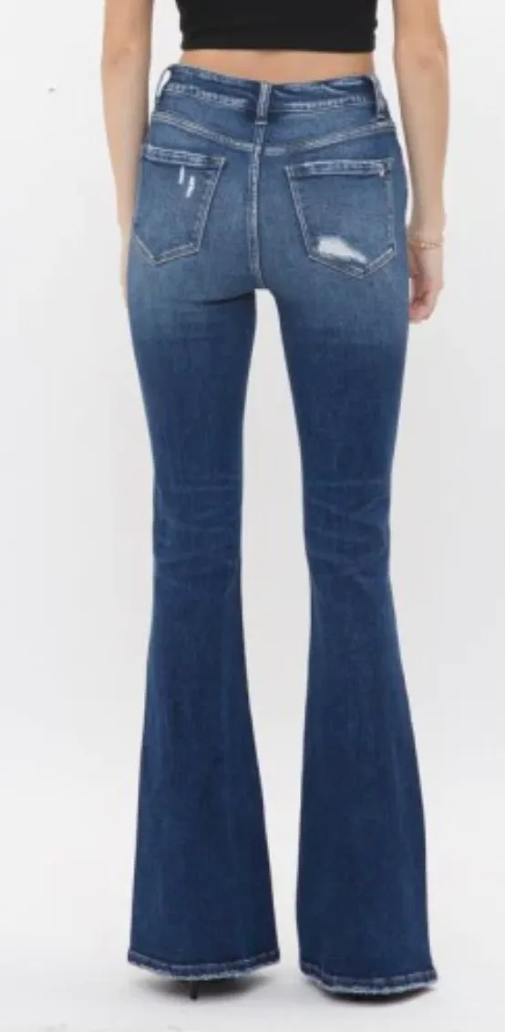 Just Being Sweet Dark Flare Jeans