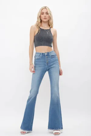 Just Being Sweet Light Flare Jeans
