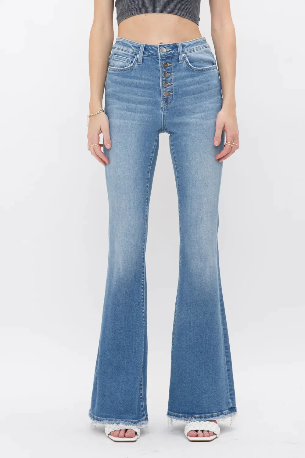 Just Being Sweet Light Flare Jeans