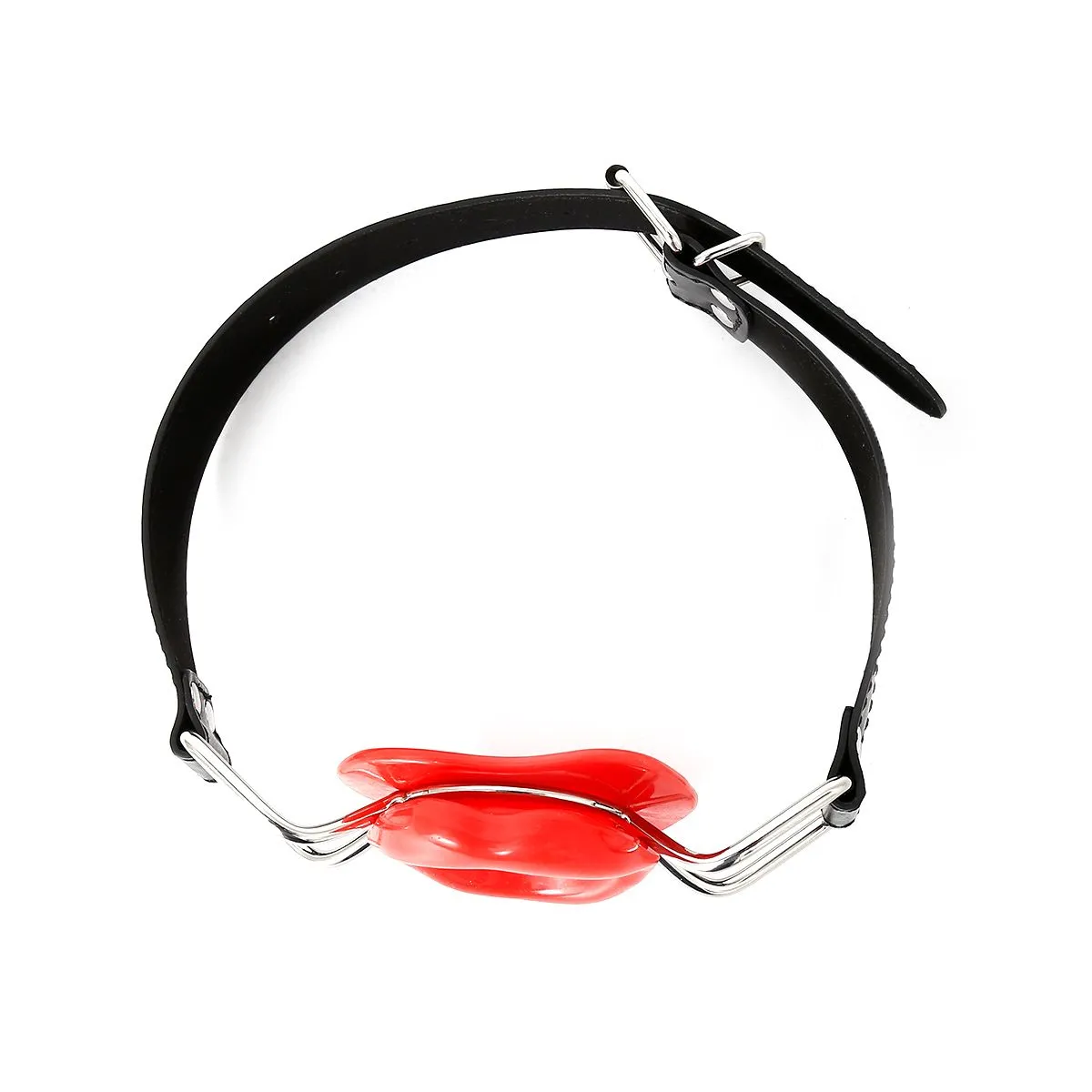Kiotos Leather - Rode Mondknevel met Rode Lippen - Fascinerende Toevoeging voor Intiem Plezier