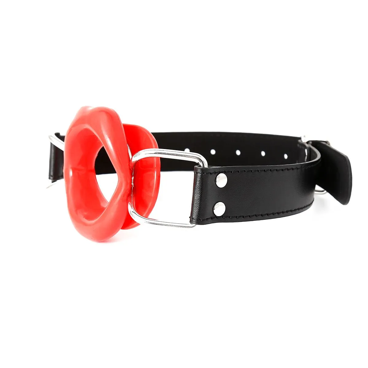 Kiotos Leather - Rode Mondknevel met Rode Lippen - Fascinerende Toevoeging voor Intiem Plezier
