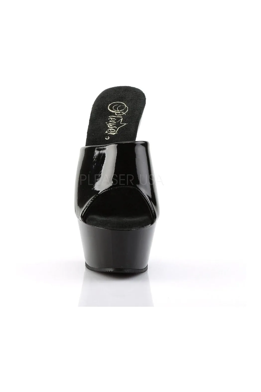 KISS-201 Platform Sandal | Black Patent