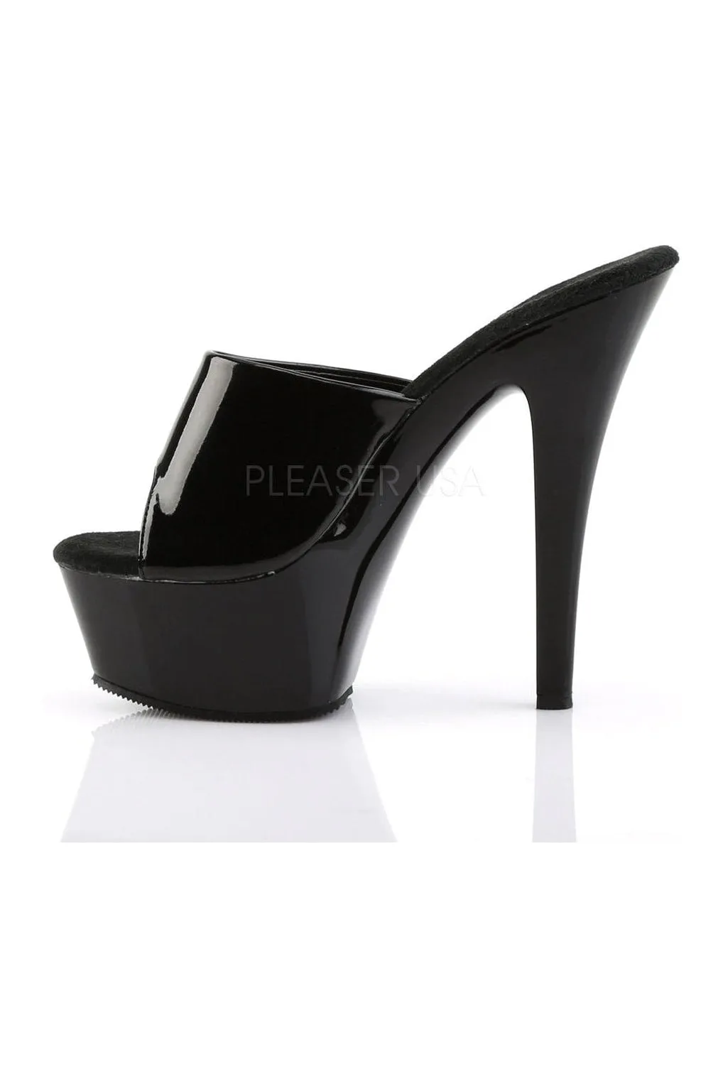 KISS-201 Platform Sandal | Black Patent