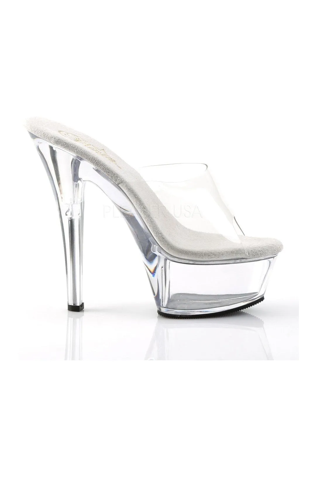 KISS-201 Platform Sandal | Clear Vinyl