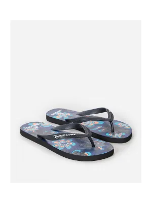 Klapki RIP CURL Barrel Killa Bloom Open Toe czarny