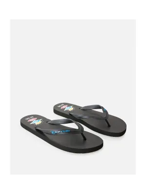 Klapki RIP CURL Icons Of Surf Bloom Open Toe czarny