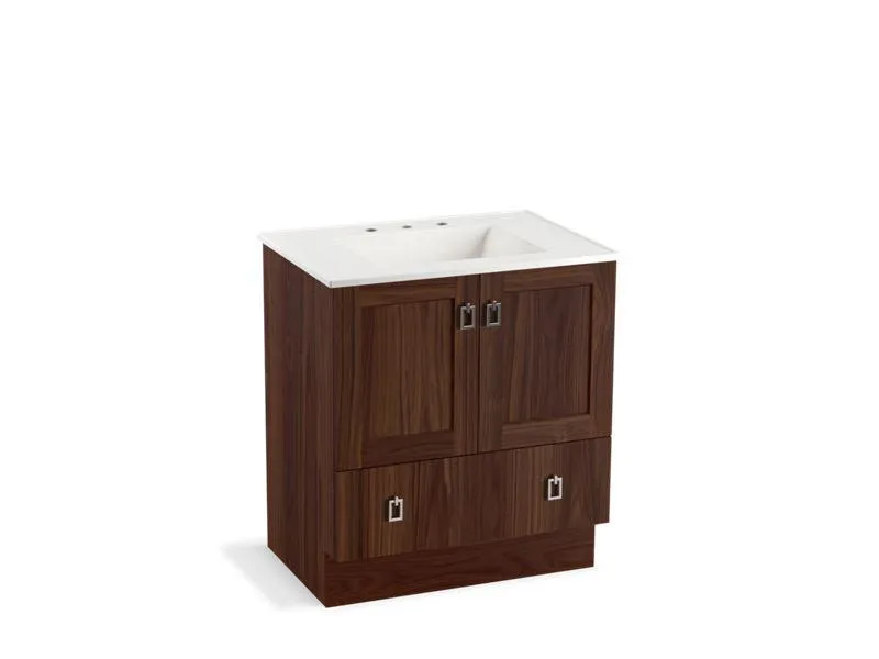 KOHLER K-99529-TK-1WA Poplin 30" bathroom vanity cabinet with toe kick, 2 doors and 1 drawer