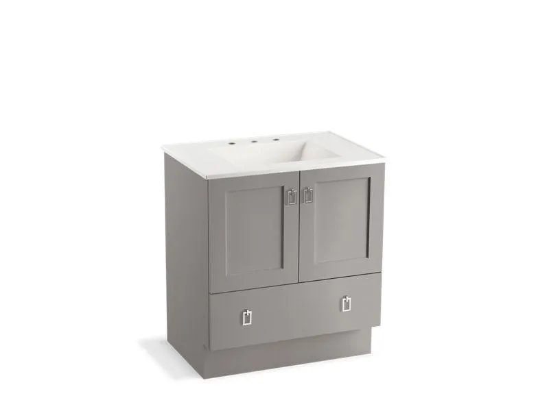 KOHLER K-99529-TK-1WA Poplin 30" bathroom vanity cabinet with toe kick, 2 doors and 1 drawer