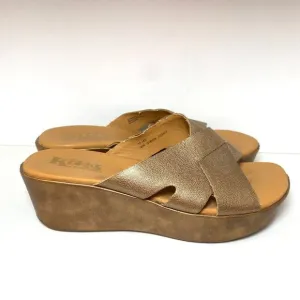 Kork Ease Madera Leather Wedge Slides Sandal Platforms 11