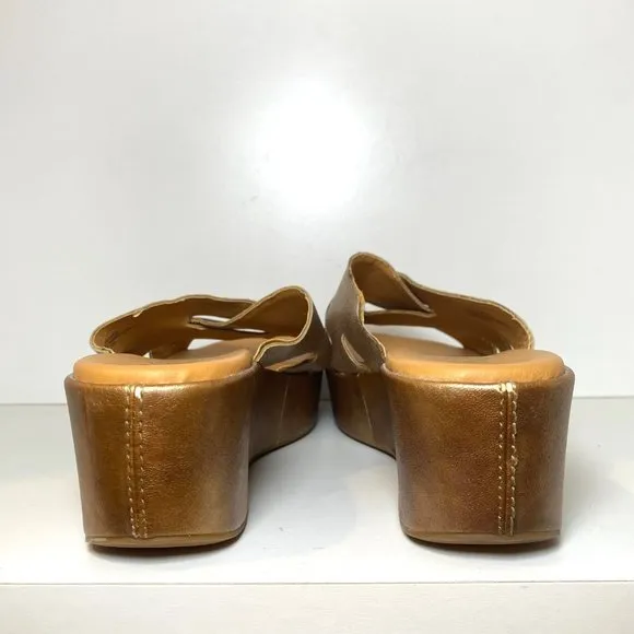 Kork Ease Madera Leather Wedge Slides Sandal Platforms 11