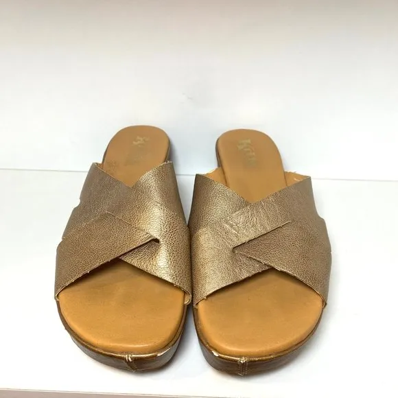 Kork Ease Madera Leather Wedge Slides Sandal Platforms 11