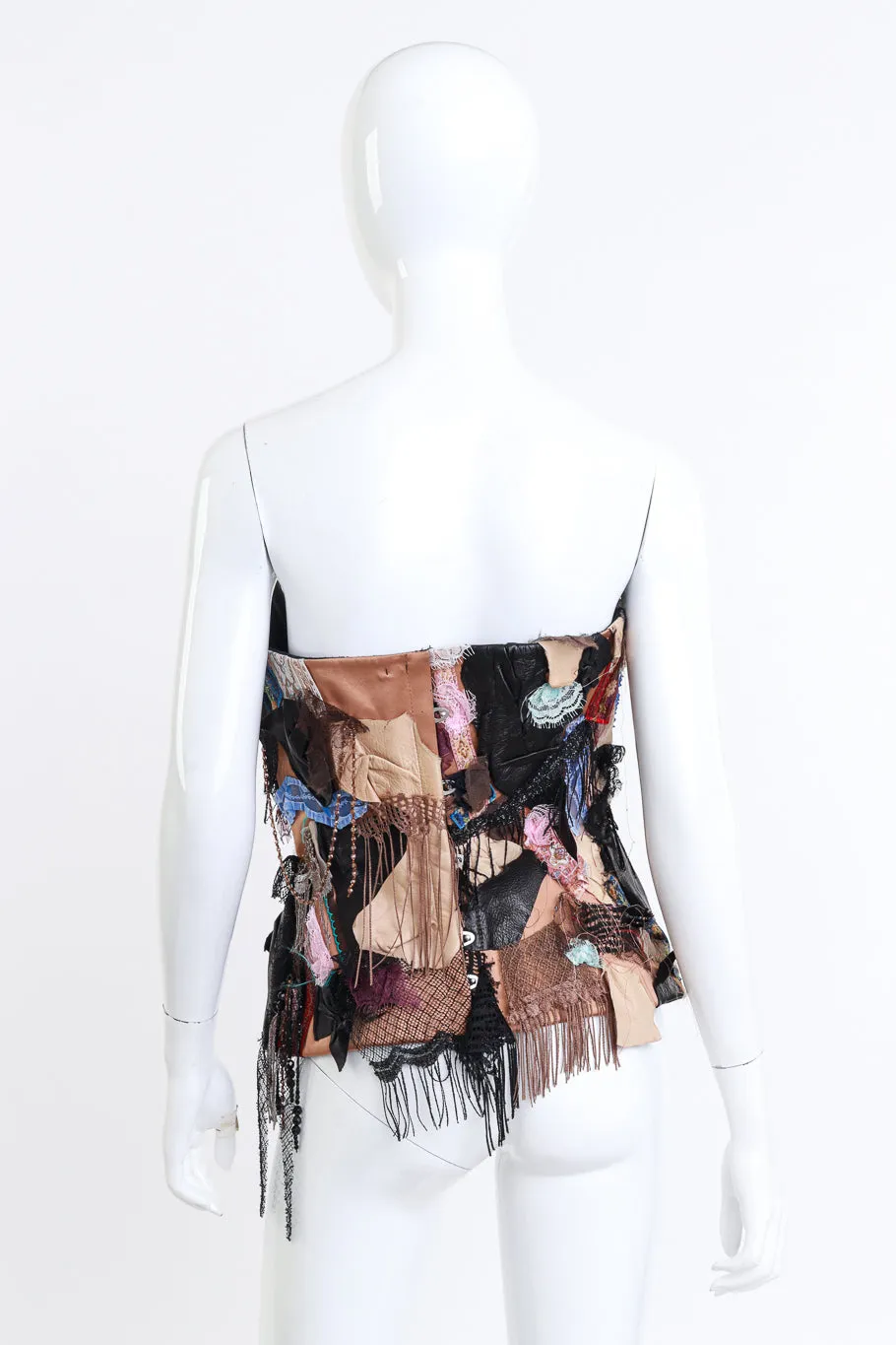 Lace & Leather Patchwork Underbust Corset